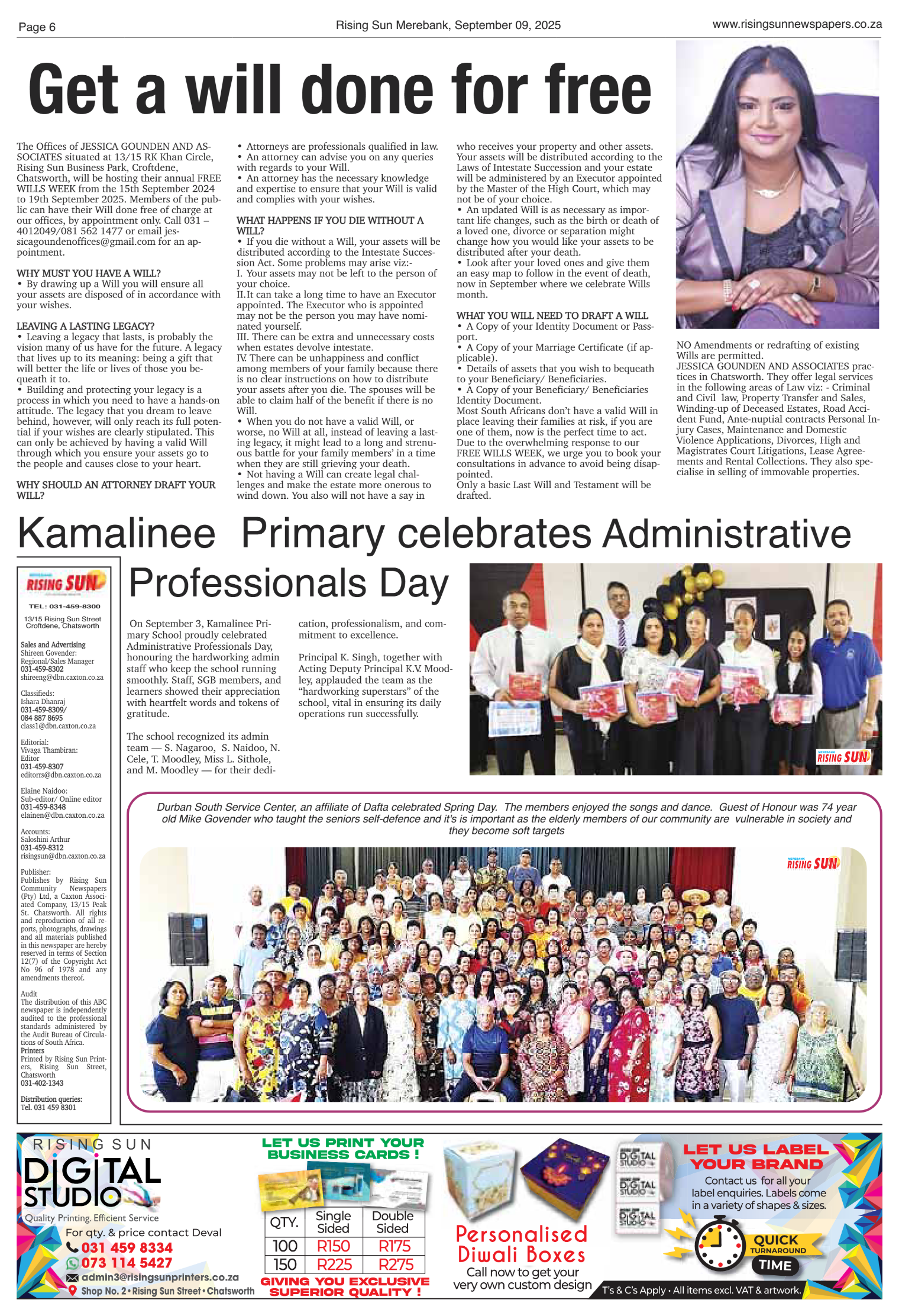 Rising Sun Merebank E-Paper, September 9, 2025 page 6